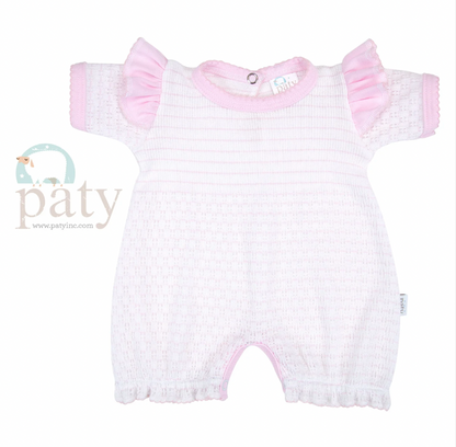 Paty Pinstripe Angel Sleeve Bubble, Pima Trim