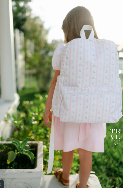 BACKPACKER - Ribbon Floral Pink Backpack by TRVL Designs