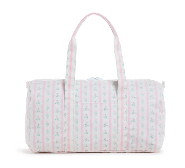 WEEKENDER Duffel Bag - RIBBON FLORAL PINK by TRVL Design