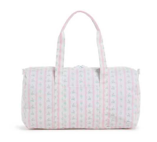WEEKENDER Duffel Bag - RIBBON FLORAL PINK by TRVL Design