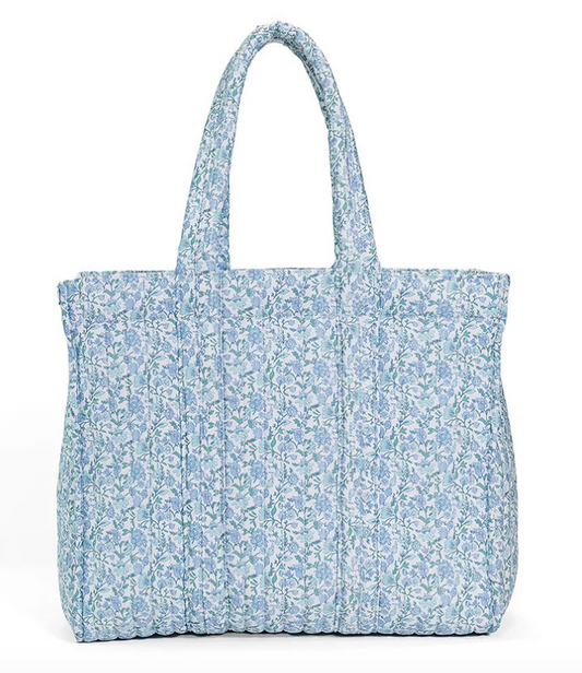 QUILTED GO GO TOTE - HAMPTONS FLORAL