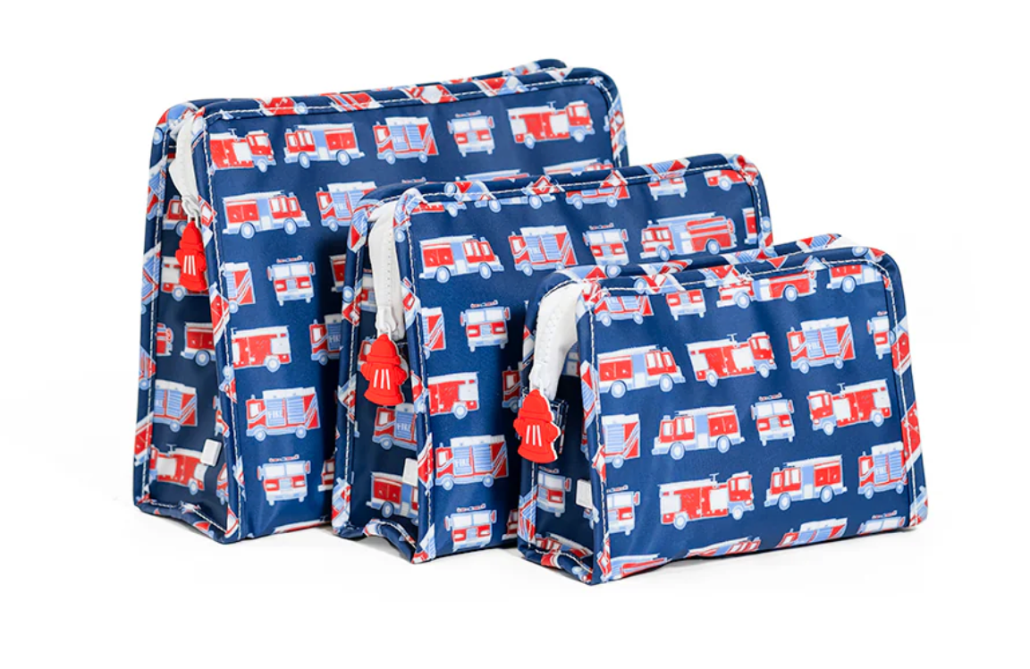 ROADIE LARGE Zip Pouch - FIRE ENGINES