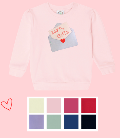 VALENTINE DROP - Puff Sleeve Crewneck (Custom Design!)