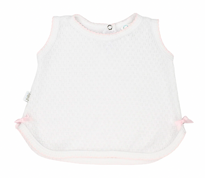 Paty Knit, 2 PC Sleeveless Diaper Set (PREORDER ETA April)