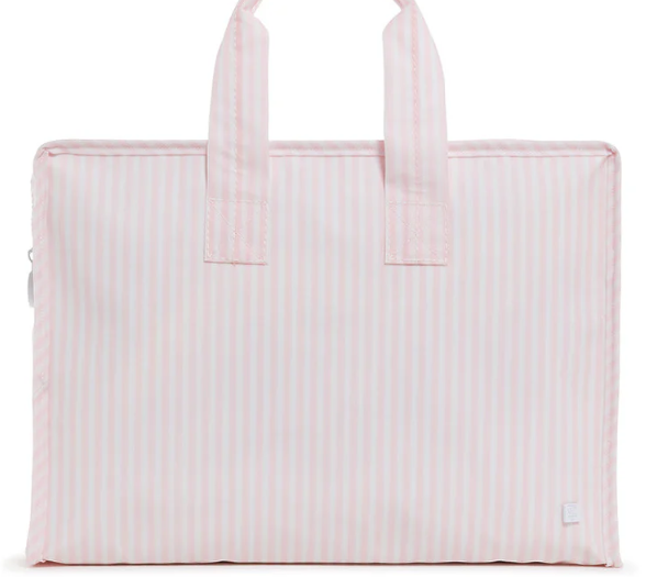 OVERNITE TOTE - PIMLICO STRIPE PINK by TRVL Designs