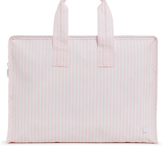OVERNITE TOTE - PIMLICO STRIPE PINK by TRVL Designs