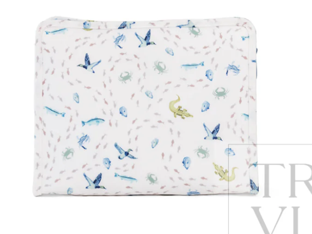 ROADIE LARGE ZIP POUCH - COASTAL TIDES