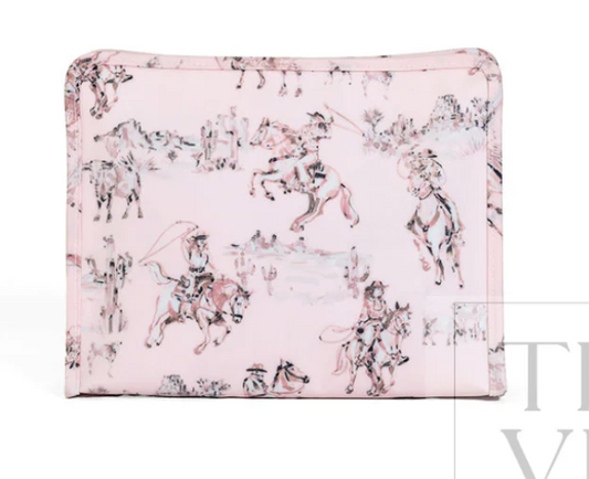 ROADIE LARGE ZIP POUCH - COWGIRL TOILE