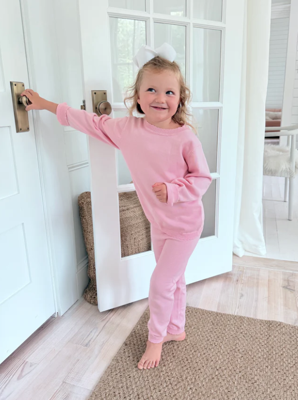 Girls knit organic cotton set - multiple colors available (eta October)