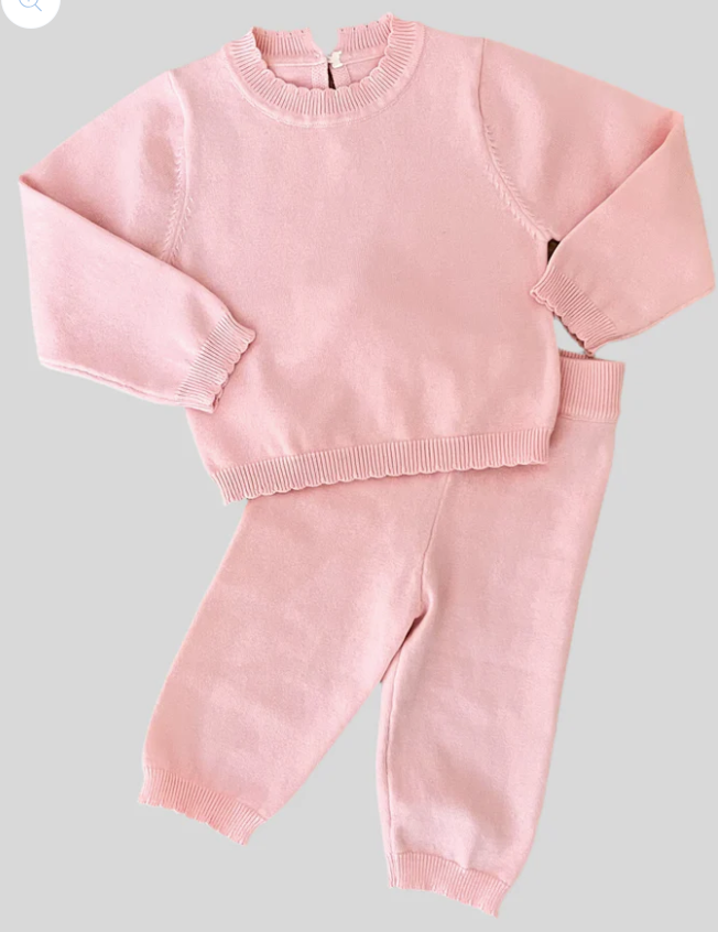Girls knit organic cotton set - multiple colors available (eta October)