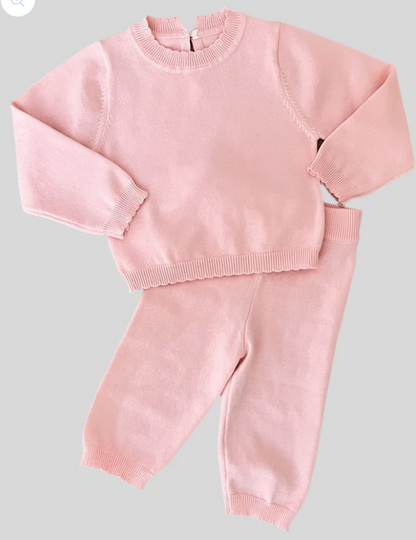 Girls knit organic cotton set - multiple colors available (eta October)