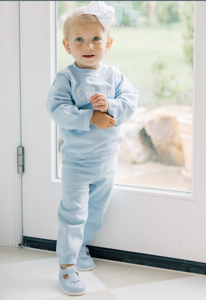 Girls knit organic cotton set - multiple colors available (eta October)