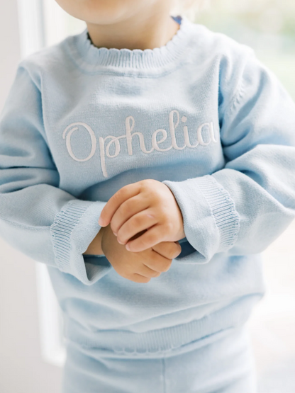Girls knit organic cotton set - multiple colors available (eta October)