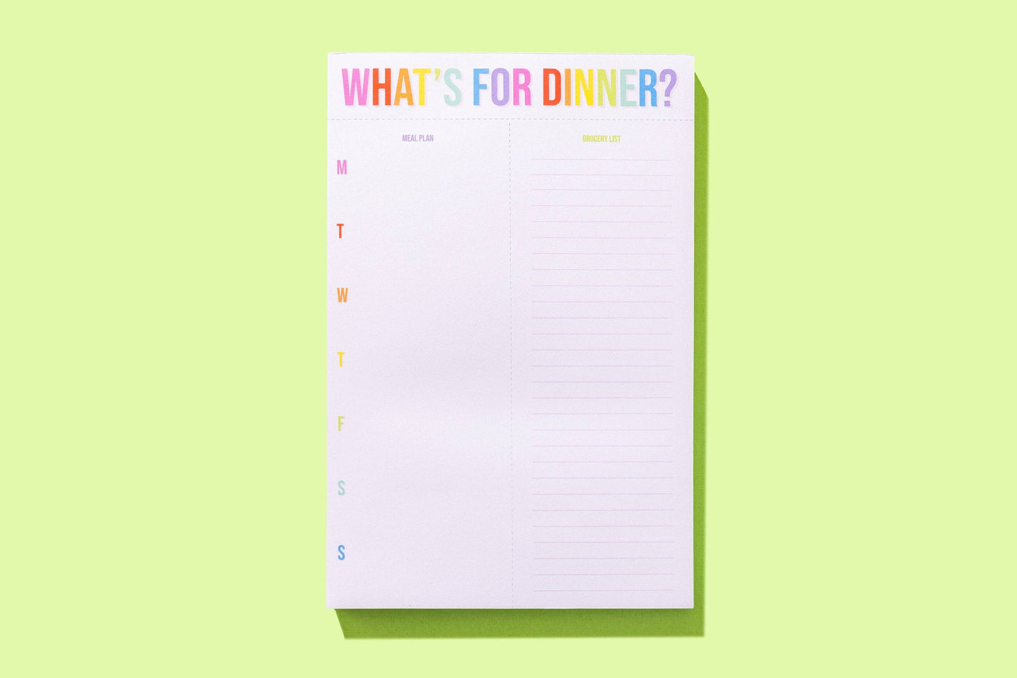 Meal Planning Notepad - "What's for Dinner?" - 100 Sheets