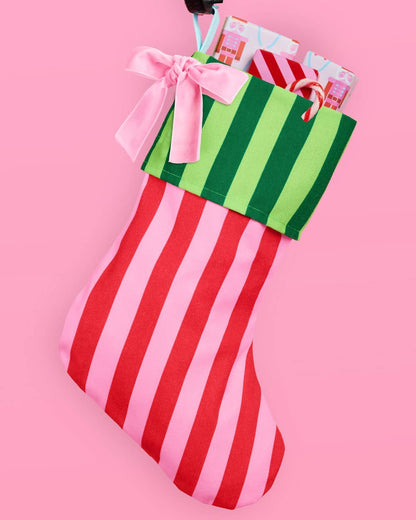 Striped Stocking - Xmas Christmas Holiday Tree