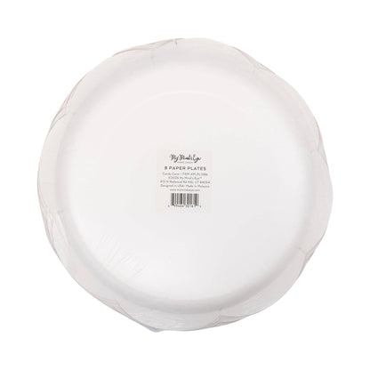 Round Candy Cane Paper Plate