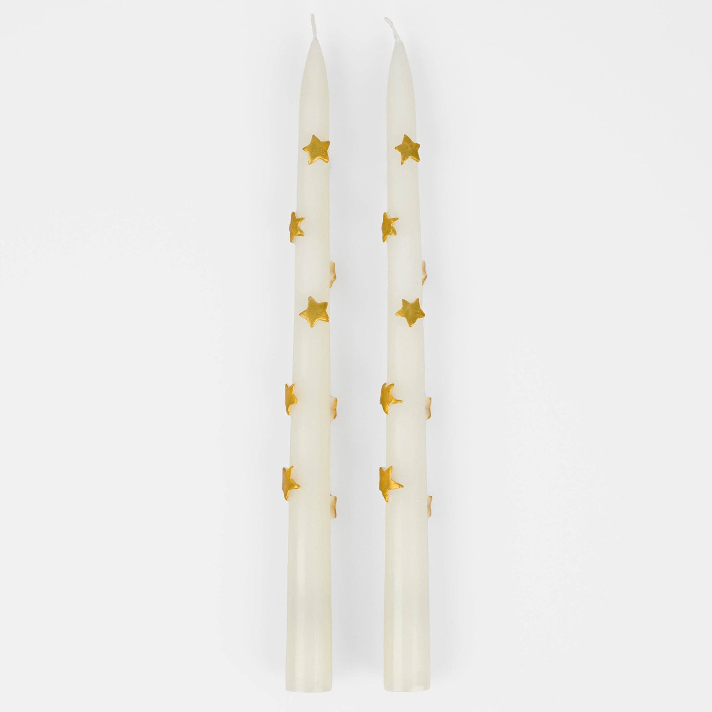 Gold Star Taper Candles