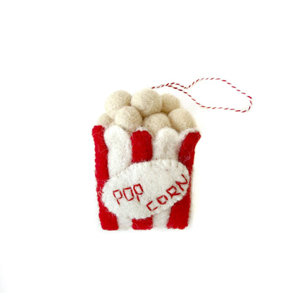 Popcorn Felt Wool Christmas Ornament