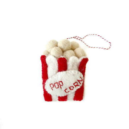 Popcorn Felt Wool Christmas Ornament