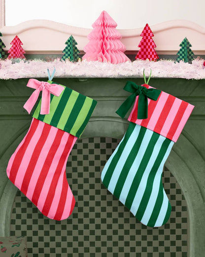 Striped Stocking - Xmas Christmas Holiday Tree