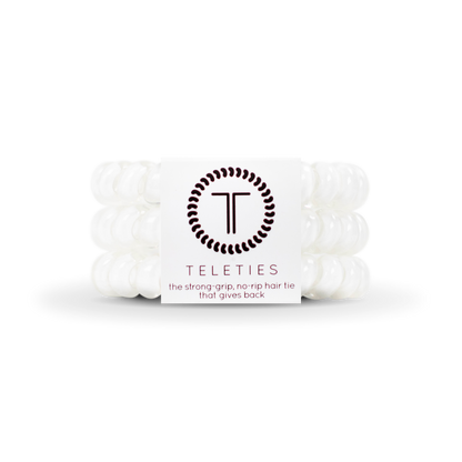 Spiral Hair Coils | Large | Coconut White Hair Ties: Large