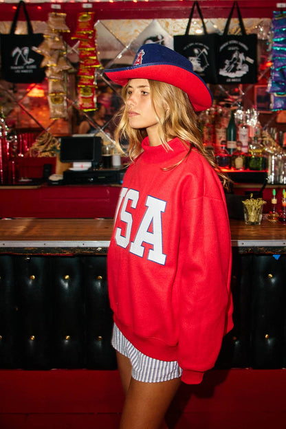 IT25USA & FLAG Reversible Mock Neck Sweatshirt