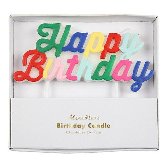 Meri Meri Multicolor Happy Birthday Candle