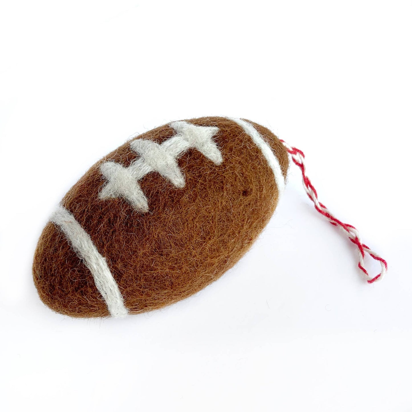 Football Felt Wool Christmas Ornament