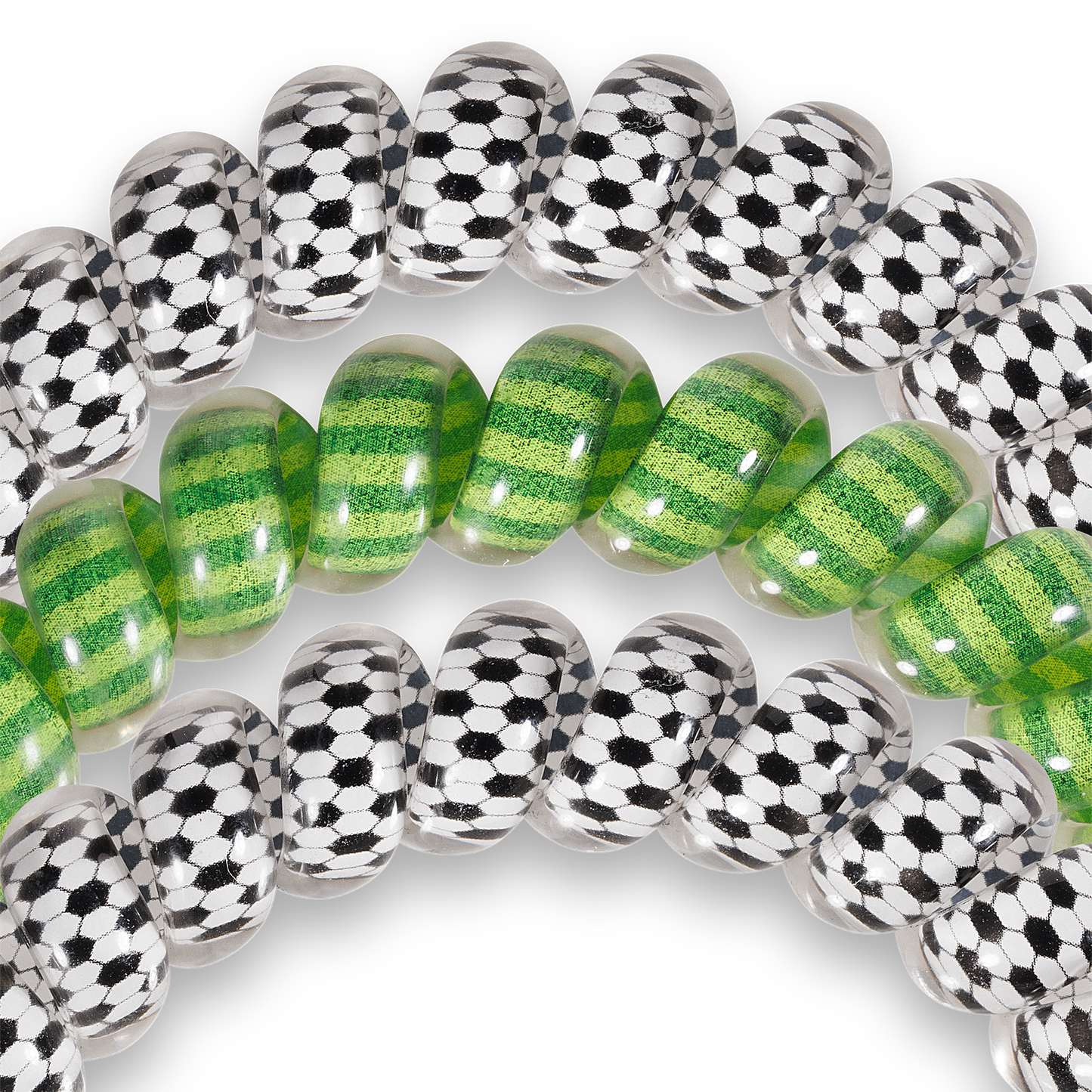 Spiral Hair Coils | Large | Soccer Hair Ties