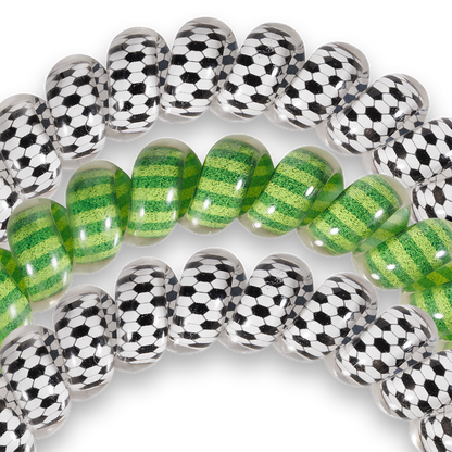 Spiral Hair Coils | Large | Soccer Hair Ties