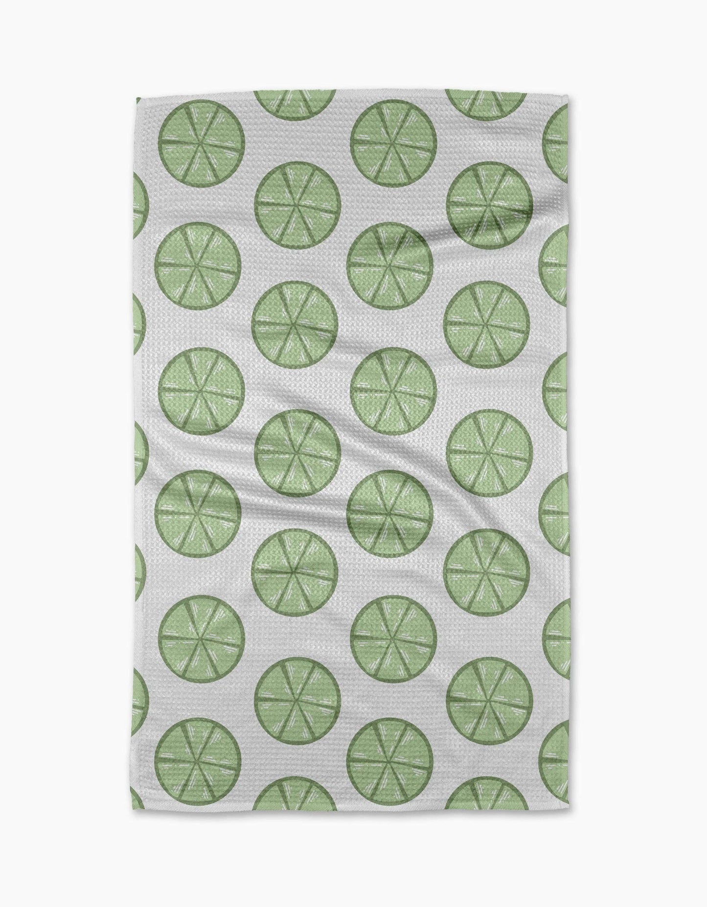 Lime Doodles Tea Towel