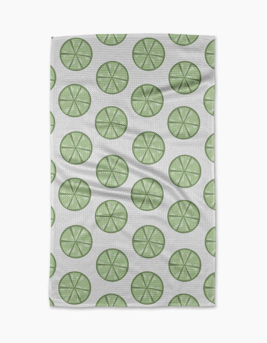 Lime Doodles Tea Towel
