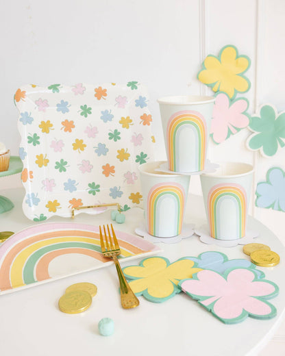 Pastel Shamrock Cocktail Napkin Set