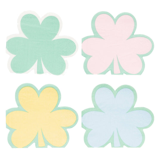Pastel Shamrock Cocktail Napkin Set