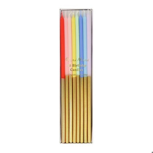 MERI MERI Gold Dipped Rainbow Mix Candles