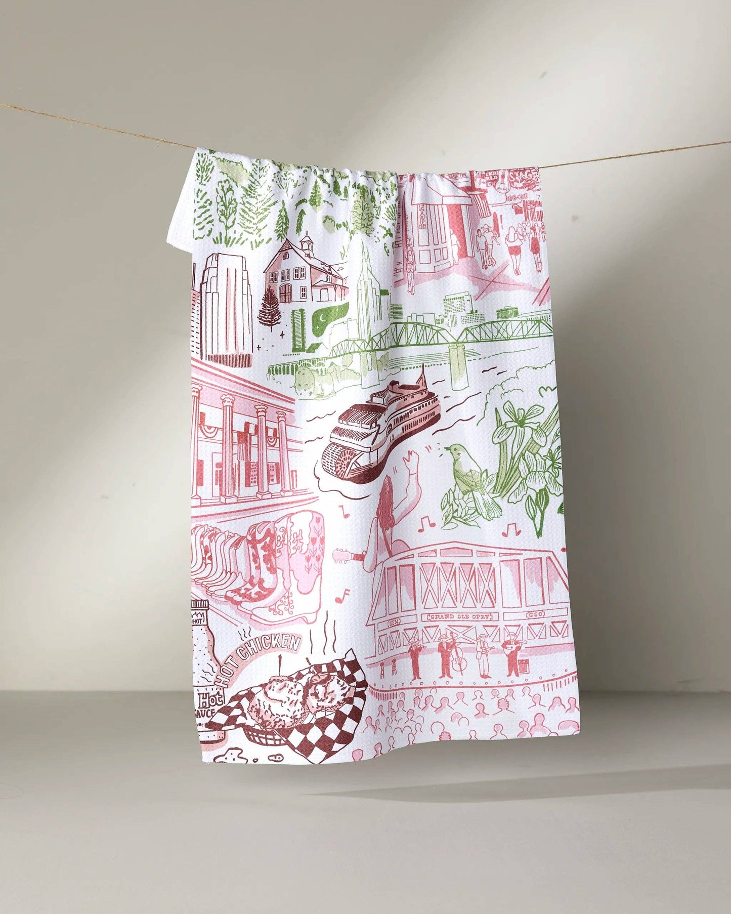 Nashville in Color Tea Towel